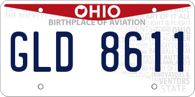 OH license plate GLD8611