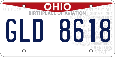 OH license plate GLD8618