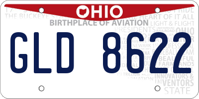 OH license plate GLD8622