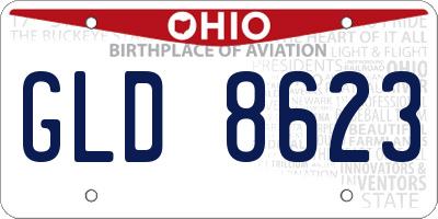 OH license plate GLD8623