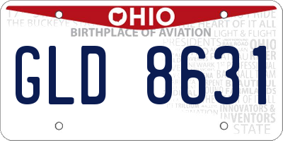 OH license plate GLD8631