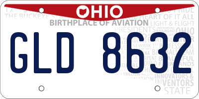 OH license plate GLD8632