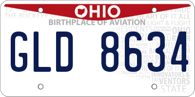 OH license plate GLD8634