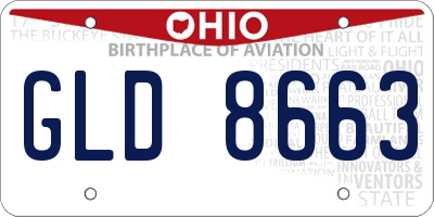 OH license plate GLD8663
