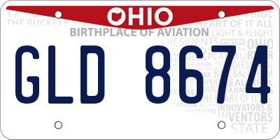 OH license plate GLD8674