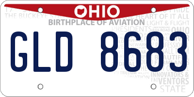 OH license plate GLD8683