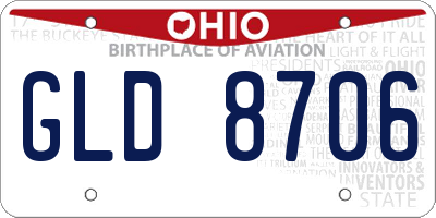 OH license plate GLD8706