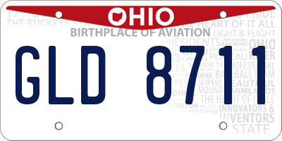 OH license plate GLD8711