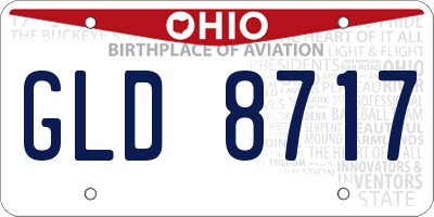 OH license plate GLD8717