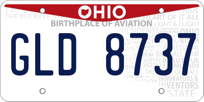 OH license plate GLD8737