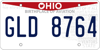 OH license plate GLD8764
