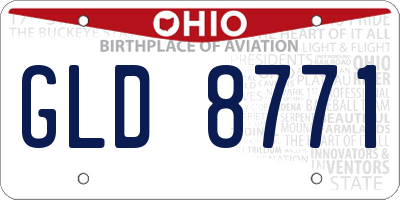 OH license plate GLD8771