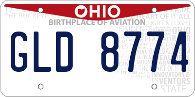 OH license plate GLD8774