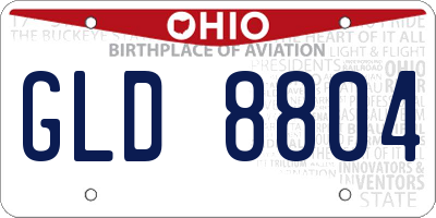 OH license plate GLD8804