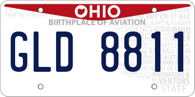 OH license plate GLD8811