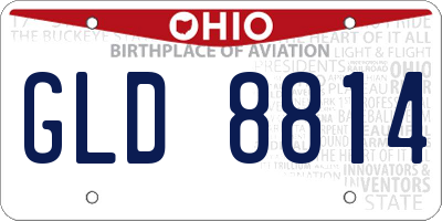 OH license plate GLD8814