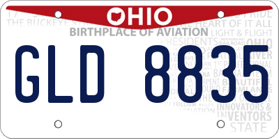 OH license plate GLD8835