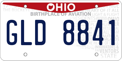 OH license plate GLD8841