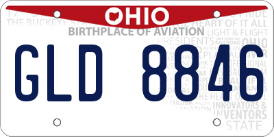 OH license plate GLD8846