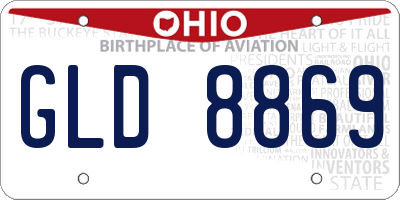 OH license plate GLD8869