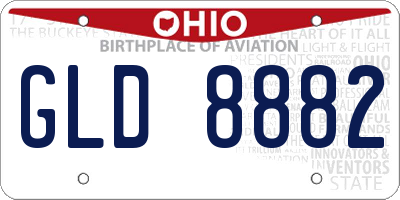 OH license plate GLD8882