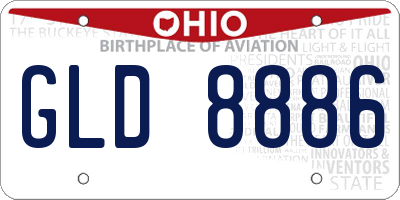 OH license plate GLD8886