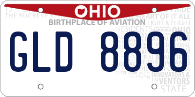 OH license plate GLD8896