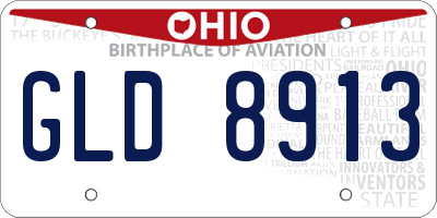 OH license plate GLD8913