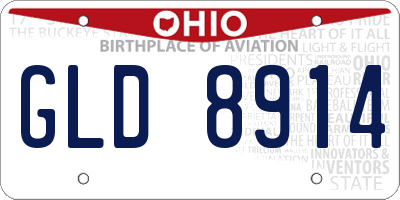 OH license plate GLD8914