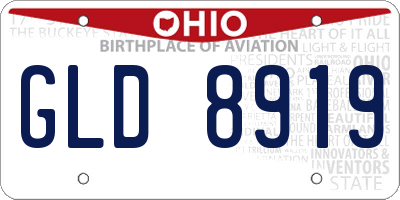 OH license plate GLD8919