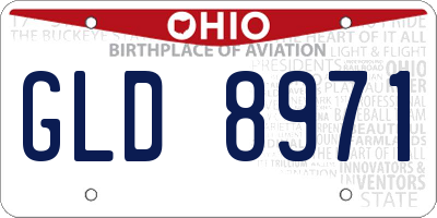 OH license plate GLD8971