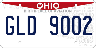 OH license plate GLD9002