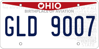 OH license plate GLD9007