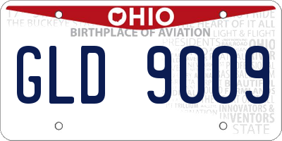 OH license plate GLD9009