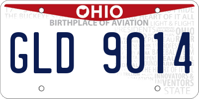 OH license plate GLD9014