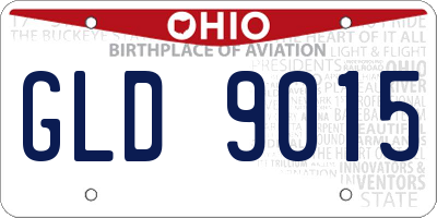 OH license plate GLD9015