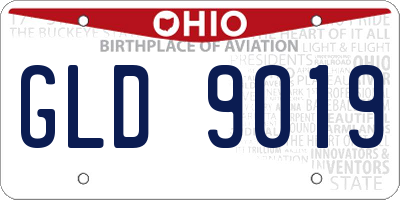 OH license plate GLD9019