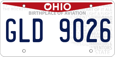 OH license plate GLD9026