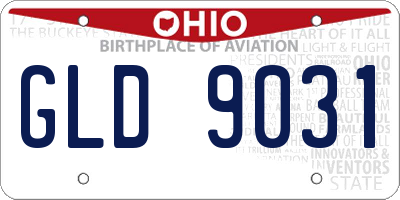 OH license plate GLD9031