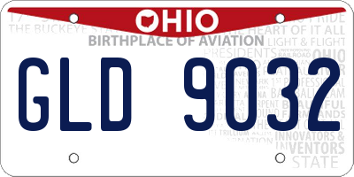 OH license plate GLD9032