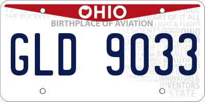 OH license plate GLD9033