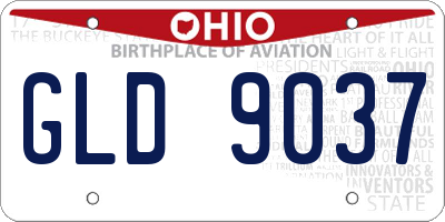 OH license plate GLD9037