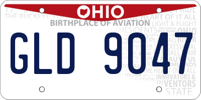 OH license plate GLD9047