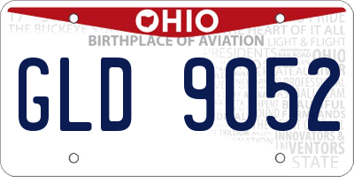 OH license plate GLD9052