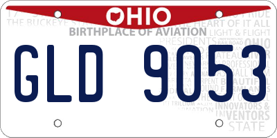 OH license plate GLD9053