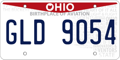 OH license plate GLD9054