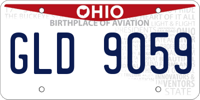 OH license plate GLD9059