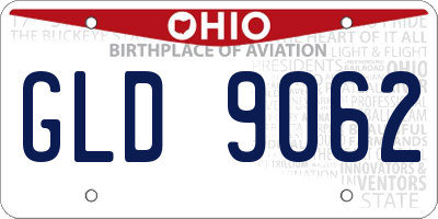 OH license plate GLD9062