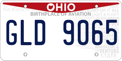 OH license plate GLD9065