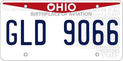 OH license plate GLD9066